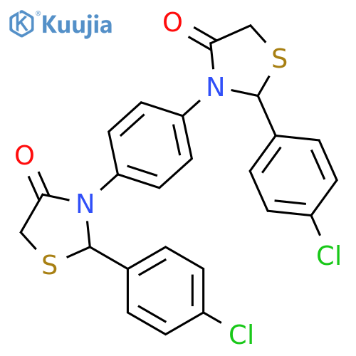 4-Thiazolidinone,3,3'-(1,4-phenylene)bis[2-(4-chlorophenyl)- structure