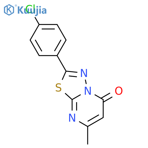 5H-1,3,4-Thiadiazolo[3,2-a]pyrimidin-5-one,2-(4-chlorophenyl)-7-methyl- structure