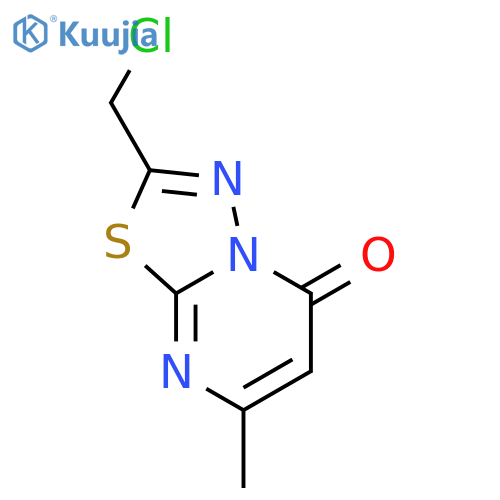 2-(chloromethyl)-7-methyl-5H-[1,3,4]thiadiazolo[3,2-a]pyrimidin-5-one structure