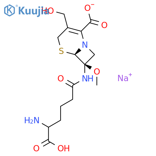 5-Thia-1-azabicyclo(4.2.0)oct-2-ene-2-carboxylic acid,7-((5-amino-5-ca rboxy-1-oxopentyl)amino)-3-(hydroxymethyl)-7-methoxy-, monosodium salt , (6R-(6alpha,7beta(R*)))- structure