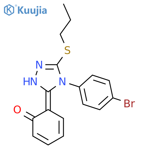 (6Z)-6-[4-(4-bromophenyl)-5-(propylsulfanyl)-2,4-dihydro-3H-1,2,4-triazol-3-ylidene]cyclohexa-2,4-dien-1-one structure