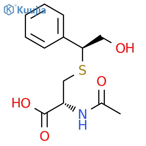 L-CYSTEINE, N-ACETYL-S-[(1S)-2-HYDROXY-1-PHENYLETHYL]- structure