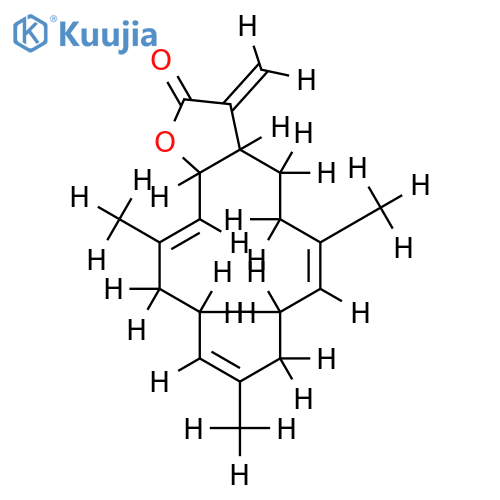 (1R,14S)-(E,E,E)-15-methylene-3,7,11-trimethyl-17-oxabicycloheptadeca-2,6,10-trien-16-one structure