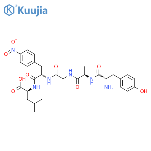 L-Leucine, N-[4-nitro-N-[N-(N-L-tyrosyl-D-alanyl)glycyl]-L-phenylalanyl]- structure