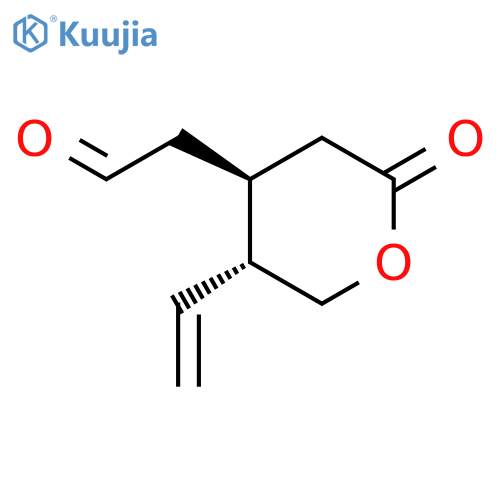 2H-Pyran-4-acetaldehyde, 5-ethenyltetrahydro-2-oxo-, (4S-trans)- structure