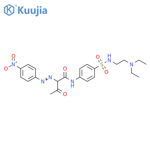 Butanamide, N-[4-[[[2-(diethylamino)ethyl]amino]sulfonyl]phenyl]-2-[2-(4-nitrophenyl)diazenyl]-3-oxo- structure
