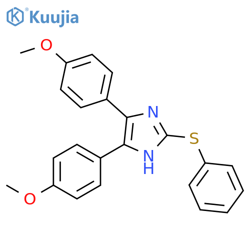 1H-Imidazole, 4,5-bis(4-methoxyphenyl)-2-(phenylthio)- structure