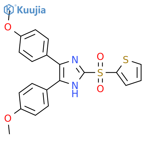 1H-Imidazole, 4,5-bis(4-methoxyphenyl)-2-(2-thienylsulfonyl)- structure