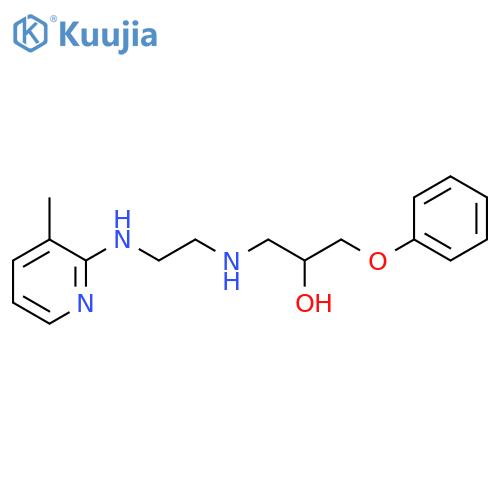 2-PROPANOL, 1-[[2-[(3-METHYL-2-PYRIDINYL)AMINO]ETHYL]AMINO]-3-PHENOXY- structure