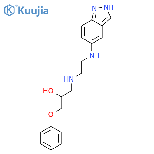 2-Propanol, 1-[[2-(1H-indazol-5-ylamino)ethyl]amino]-3-phenoxy- structure