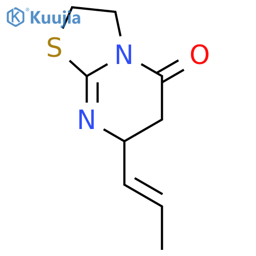 7-[(1E)-prop-1-en-1-yl]-2,3,6,7-tetrahydro-5H-[1,3]thiazolo[3,2-a]pyrimidin-5-one structure