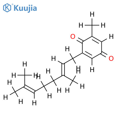 (2'E)-2-(3',7'-dimethylocta-2',6'-dienyl)-6-methyl-2,5-cyclohexadiene-1,4-dione structure