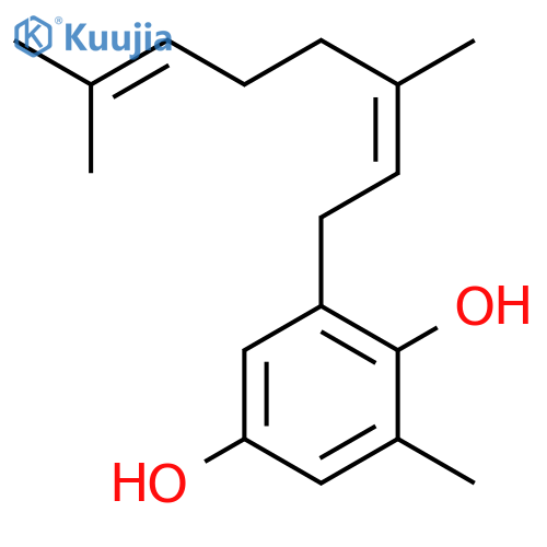 (E)-2-(3,7-Dimethyl-2,6-octadienyl)-6-methyl-1,4-benzenediol structure