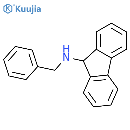 9H-FLUOREN-9-AMINE, N-(PHENYLMETHYL)- structure