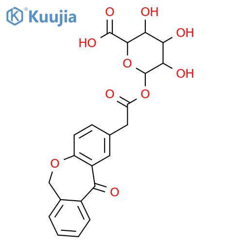 b-D-Glucopyranuronic acid,1-(6,11-dihydro-11-oxodibenz[b,e]oxepin-2-acetate) structure