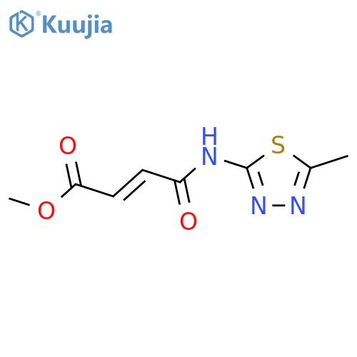 4-((5-Methyl-1,3,4-thiadiazol-2-yl)amino)-4-oxo-2-butenoic acid methyl ester structure