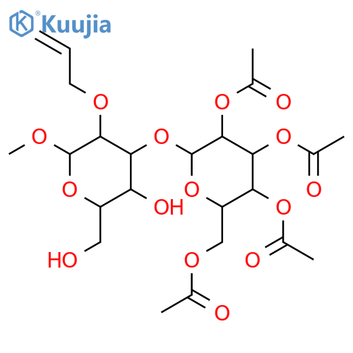 Methyl 2-O-Allyl-3-O-(2’,3’,4’,6’-tetra-O-acetyl-α-D-mannopyranosyl)-α-D-mannopyranoside structure