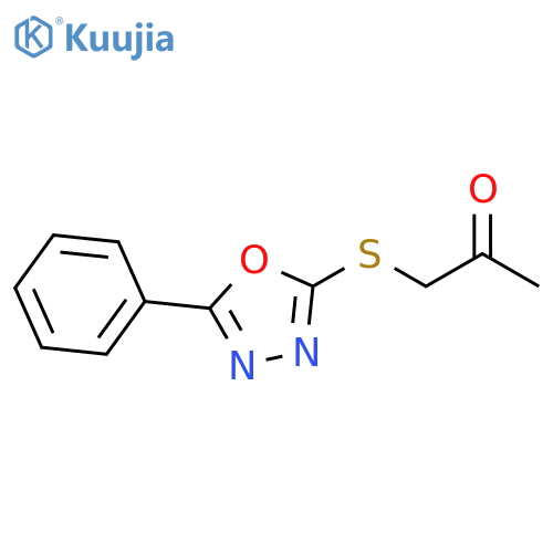 2-Propanone, 1-[(5-phenyl-1,3,4-oxadiazol-2-yl)thio]- structure