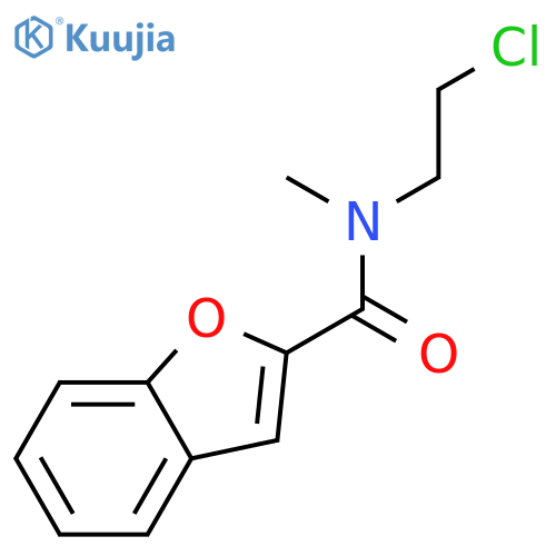 2-BENZOFURANCARBOXAMIDE, N-(2-CHLOROETHYL)-N-METHYL- structure