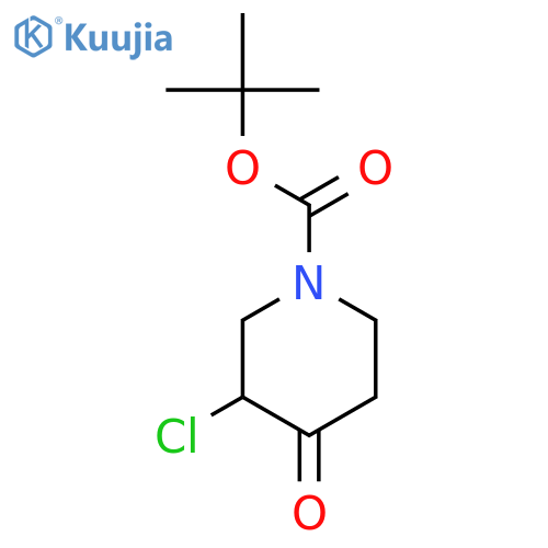 3-Chloro-4-oxo-piperidine-1-carboxylic Acid tert-Butyl Ester structure