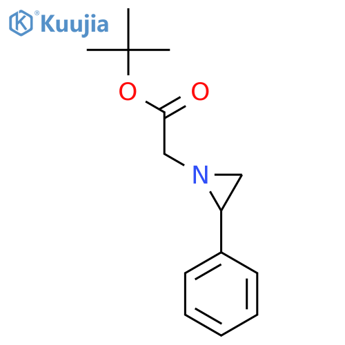 1-Aziridineacetic acid, 2-phenyl-, 1,1-dimethylethyl ester structure