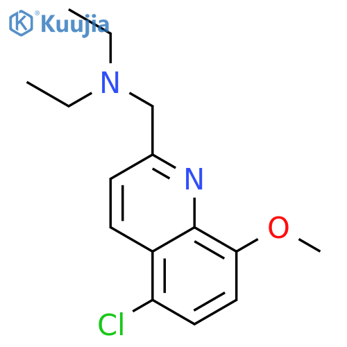 2-Quinolinemethanamine, 5-chloro-N,N-diethyl-8-methoxy- structure