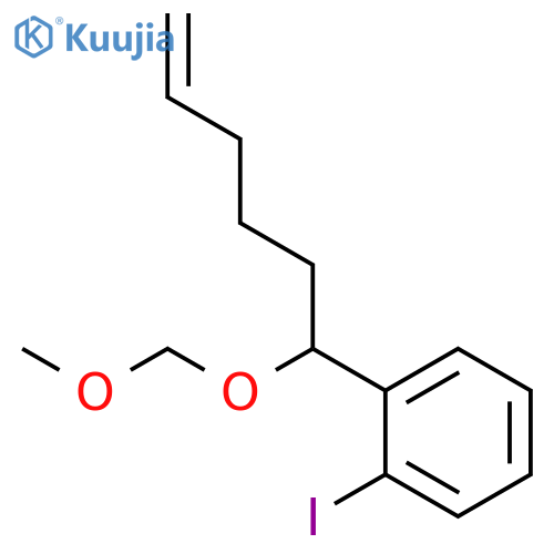 BENZENE, 1-IODO-2-[1-(METHOXYMETHOXY)-5-HEXENYL]- structure
