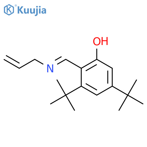 Phenol, 3,5-bis(1,1-dimethylethyl)-2-[(2-propenylimino)methyl]- structure