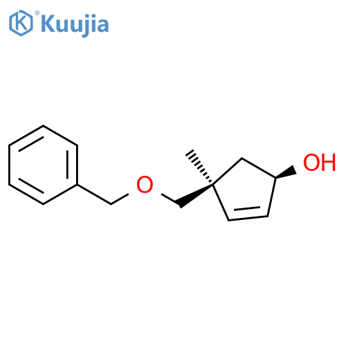 2-Cyclopenten-1-ol,4-methyl-4-[(phenylmethoxy)methyl]-, (1R,4S)- structure