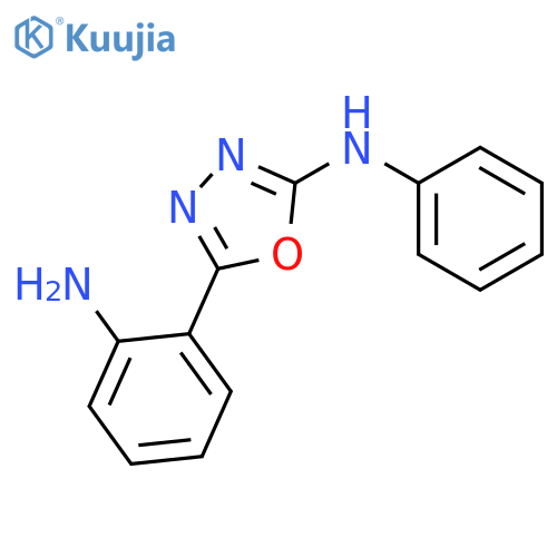1,3,4-OXADIAZOL-2-AMINE, 5-(2-AMINOPHENYL)-N-PHENYL- structure