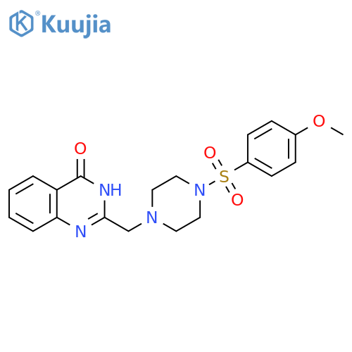 2-[4-(4-methoxy-benzenesulfonyl)-piperazin-1-ylmethyl]-3H-quinazolin-4-one structure