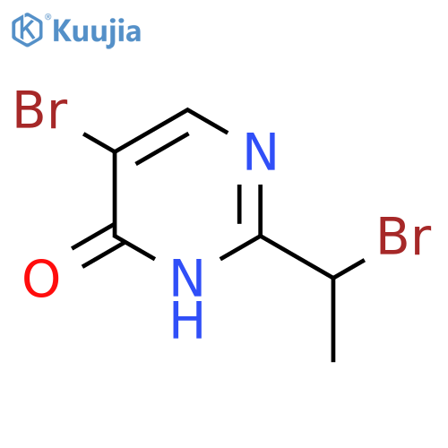 5-Bromo-2-(1-bromo-ethyl)-3H-pyrimidin-4-one structure