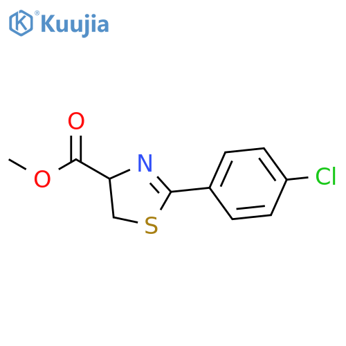4-Thiazolecarboxylic acid, 2-(4-chlorophenyl)-4,5-dihydro-, methyl ester structure