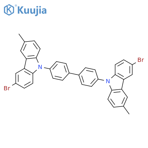 9H-CARBAZOLE, 9,9'-[1,1'-BIPHENYL]-4,4'-DIYLBIS[3-BROMO-6-METHYL- structure