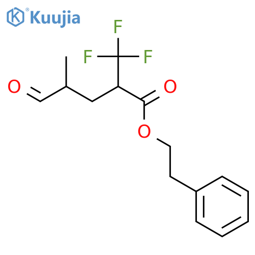 PENTANOIC ACID, 4-METHYL-5-OXO-2-(TRIFLUOROMETHYL)-, 2-PHENYLETHYL ESTER structure