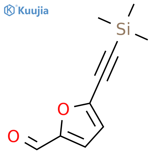5-2-(trimethylsilyl)ethynylfuran-2-carbaldehyde structure