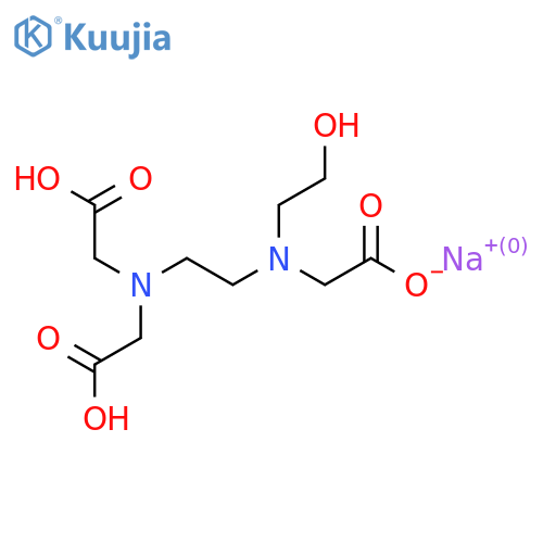 Glycine, N-[2-[bis(carboxymethyl)amino]ethyl]-N-(2-hydroxyethyl)-, monosodium salt structure