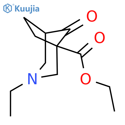 3-Azabicyclo[3.2.1]octane-1-carboxylicacid, 3-ethyl-8-oxo-, ethyl ester structure