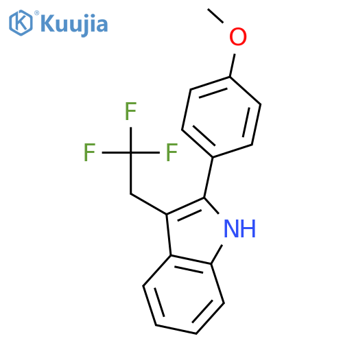 1H-Indole, 2-(4-methoxyphenyl)-3-(2,2,2-trifluoroethyl)- structure