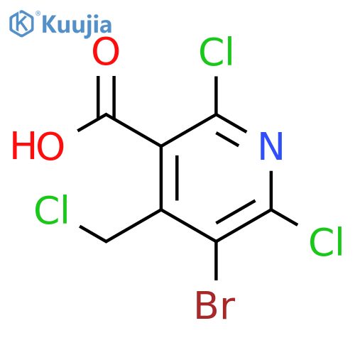 3-PYRIDINECARBOXYLIC ACID, 5-BROMO-2,6-DICHLORO-4-(CHLOROMETHYL)- structure