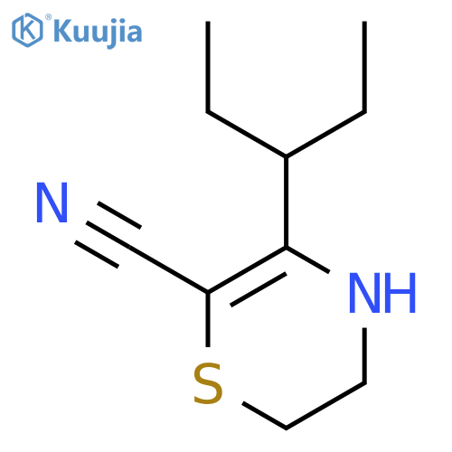 2H-1,4-THIAZINE-6-CARBONITRILE, 5-(1-ETHYLPROPYL)-3,4-DIHYDRO- structure