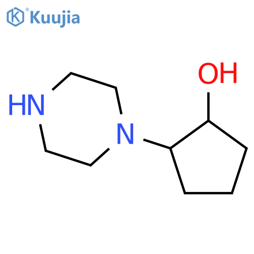 (1R,2R)-2-(piperazin-1-yl)cyclopentan-1-ol structure
