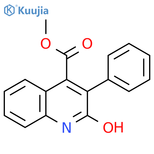 2-hydroxy-3-phenyl-quinoline-4-carboxylic acid methyl ester structure