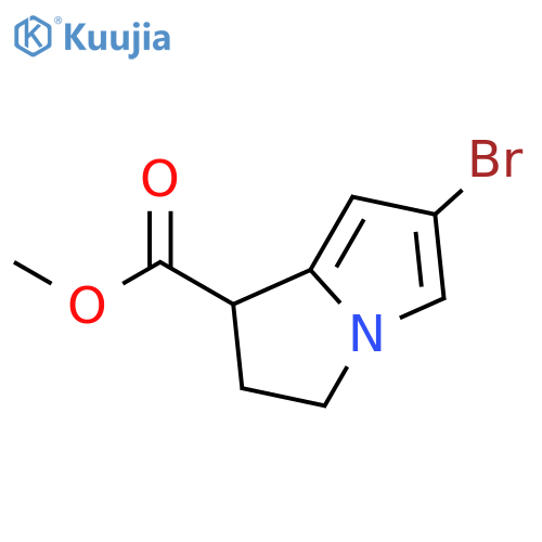 1H-Pyrrolizine-1-carboxylic acid, 6-bromo-2,3-dihydro-, methyl ester structure
