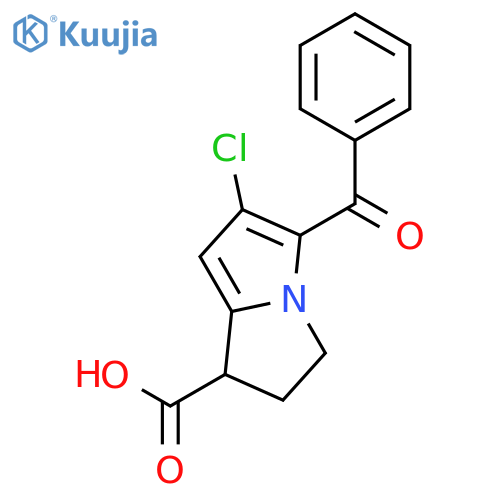 1H-PYRROLIZINE-1-CARBOXYLIC ACID, 5-BENZOYL-6-CHLORO-2,3-DIHYDRO- structure
