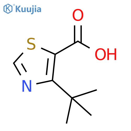 4-tert-butyl-1,3-thiazole-5-carboxylic acid structure