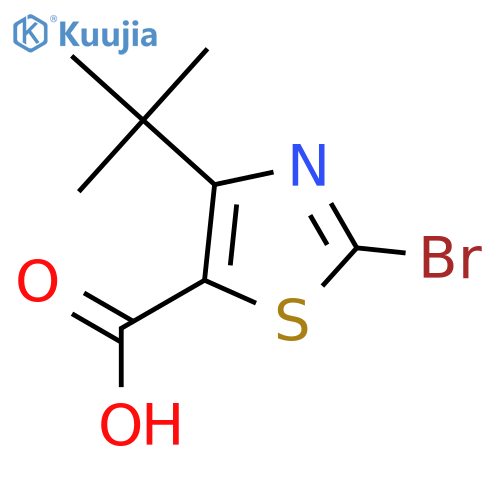 2-Bromo-4-(tert-butyl)thiazole-5-carboxylic acid structure