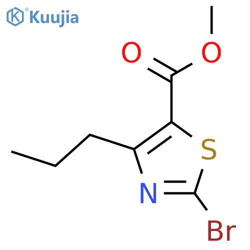 5-Thiazolecarboxylicacid, 2-bromo-4-propyl-, methyl ester structure