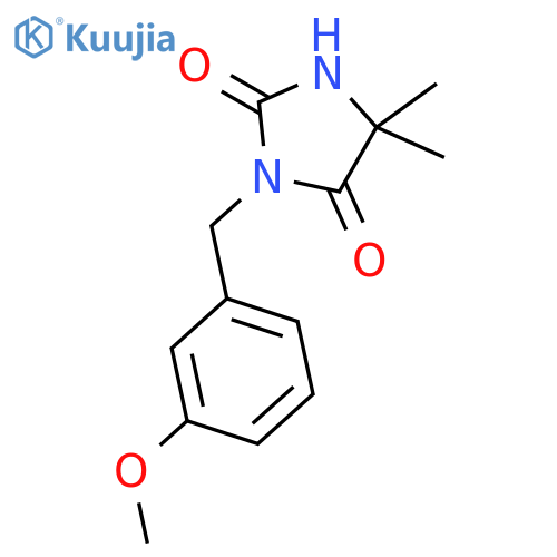 2,4-IMIDAZOLIDINEDIONE, 3-[(3-METHOXYPHENYL)METHYL]-5,5-DIMETHYL- structure