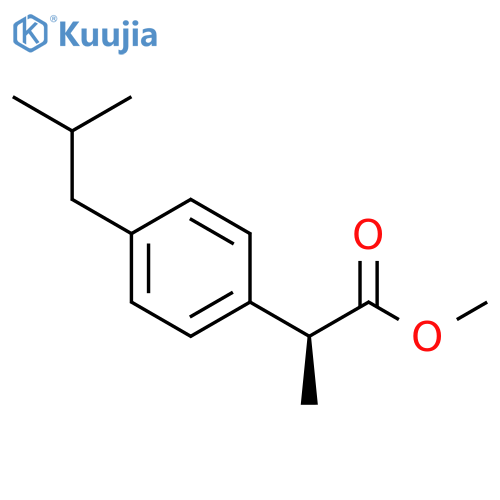 Benzeneacetic acid, α-methyl-4-(2-methylpropyl)-, methyl ester, (αS)- structure